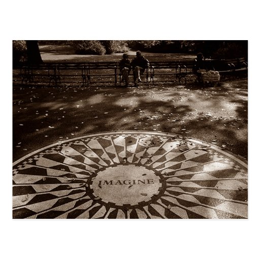Imagine Strawberry Fields Tribute Central Park NYC Post Cards