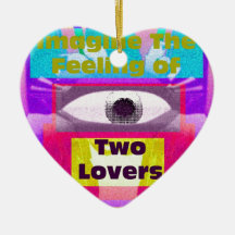 Imagine the feeling of 2 lovers christmas tree ornaments