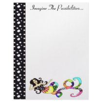 "Imagine The Possibilities" Colorful Mermaid Muse letterhead by Victoreeah "Imagine The Possibilities" Colorful Mermaid Muse letterhead