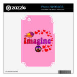 Imagine Trees, Peace Sign and Bird Design Decal For The iPhone 3G