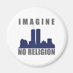 Imagine Twin Towers sillouette Fridge Magnets