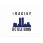 Imagine Twin Towers sillouette Post Card