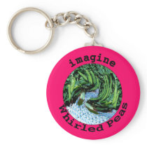 Imagine Whirled Peas Keychain