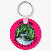 Imagine Whirled Peas Keychain by NiftyGaloot Imagine Whirled Peas Keychain