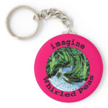 Imagine Whirled Peas Keychain