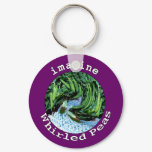 round_keychain - Imagine Whirled Peas.  Promote World Peace with this fun design.: Sizes  Available colors: 0