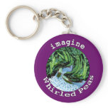 Imagine Whirled Peas Keychain