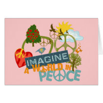 Imagine World Peace Greeting Card