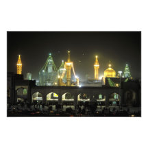 Imam Reza Shrine Complex at night, Mashhad, Photograph