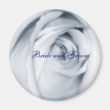 imán color de rosa azul (novia y novio del persona