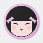 Imán de la cara de la muñeca de Kokeshi