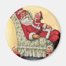 Imán divertido del día de fiesta de Papá Noel