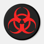 Imán rojo del símbolo del Biohazard