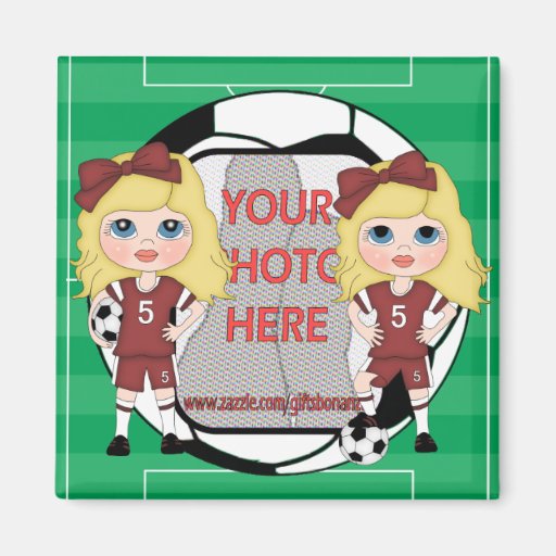 Imanes adaptables lindos del chica del fútbol de l