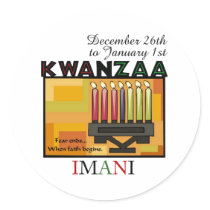 IMANI - Faith stickers by Kwanzaa IMANI - Faith stickers