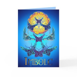 Imbolc Butterflies Blank Greeting Card card