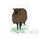 Imbolc Knitted Sheep card