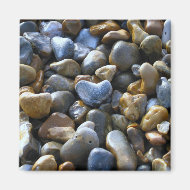 Heart Pebble Design Square magnet