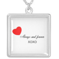 Necklace Always and forever with small heart