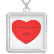 Always & forever inside Heart Necklace