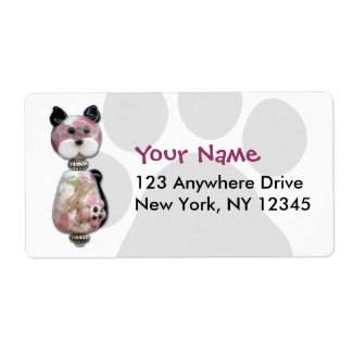 Pink Glass-Bead Cat