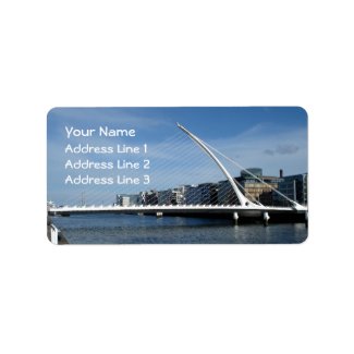 Beckett Bridge Over Dublin Ireland Address Labels