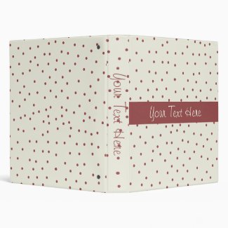 Pink and White Polkadot Binder