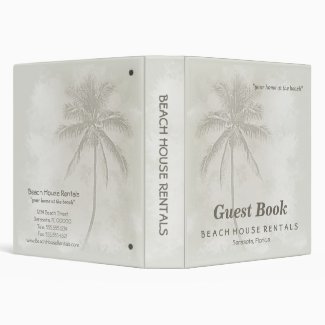 Tropical Palms Guest Book Beach Binder