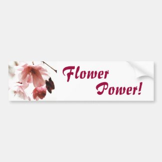 CF- Flower Power Cherry Blossom Bumper Sticker