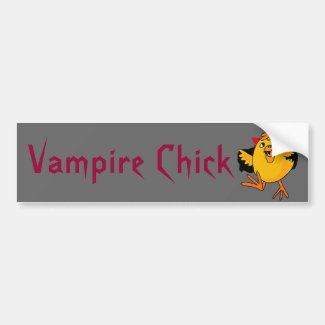 BC- Funny Vampire Chick Bumper Sticker