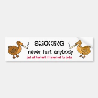 AB- Anti Smoking Dodo Bird Bumper Sticker