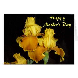 AJ- Yellow Iris Mother's Day Card