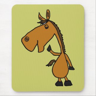 DB- Funny Horse Cartoon Mousepad