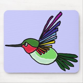 AW- Rainbow Winged Hummingbird Mousepad