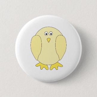 Cute Light Yellow Bird. Cartoon Chick. Custom