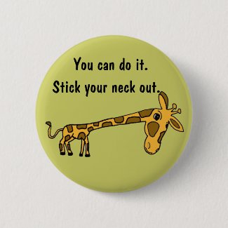 AB- You can do it Giraffe Cartoon Button