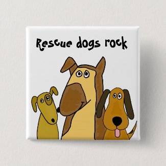 AY- Rescue Dogs Rock Button