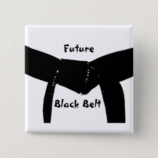 Future Martial Arts Black Belt Pin Back Button