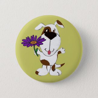 AC- Happy Dog and Daisy Button