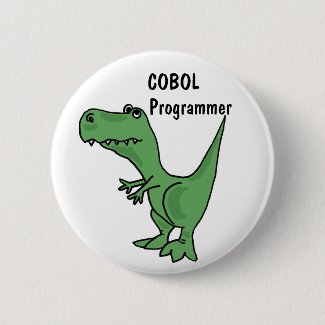 AZ- COBOL Programmer Dinosaur Button