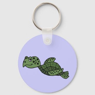 AF- Cute Funny Cartoon Sea Turtle Keychain