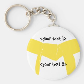 Martial Arts Yellow Belt Keychain