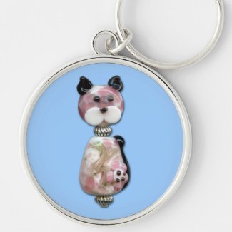 Pink Glass-Bead Cat
