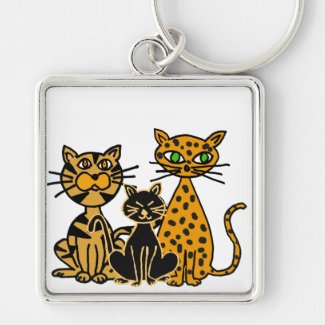 BF- Crazy Cats Cartoon keychain