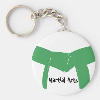 Martial Arts Green Belt Keychain