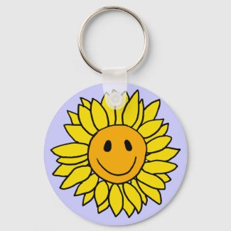 AF- Smiley Face Sunflower Keychain
