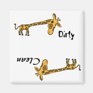 AA- Funny Giraffe Dishwasher Magnet