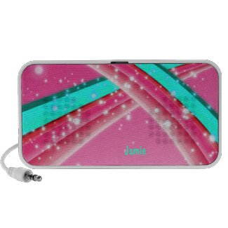 Pink and Aqua Speakers