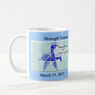 Japan Origami Horse Haiku Mug - earthquake relief