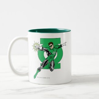 Green Lantern with Logo Background